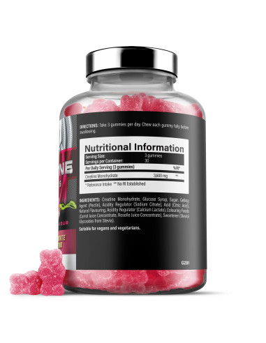 Weider Premium Créatine Gummies – 60 pièces | 3g Creapure par portion