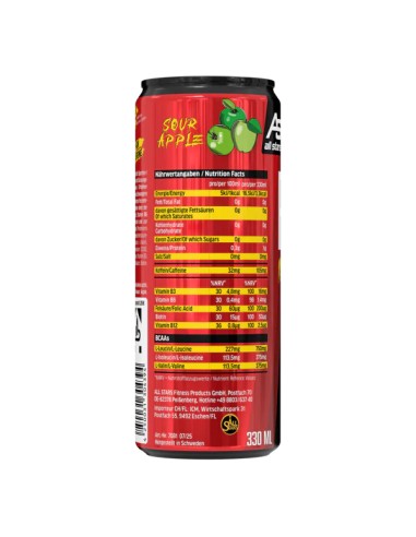 Potenza e gusto: la bevanda BCAA ALL STARS Energy con aroma di arancia