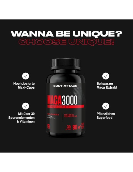 Body Attack Maca 3000 90Stk