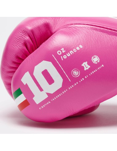 Gants de boxe Leone Shock Plus Roses à lacets pour femme