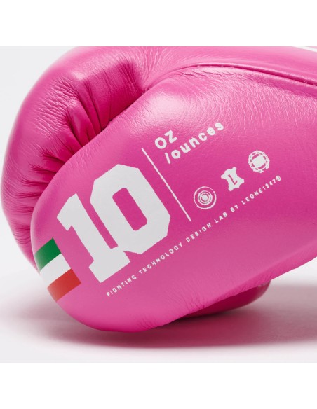 Gants de boxe Leone Shock Plus Roses à lacets pour femme