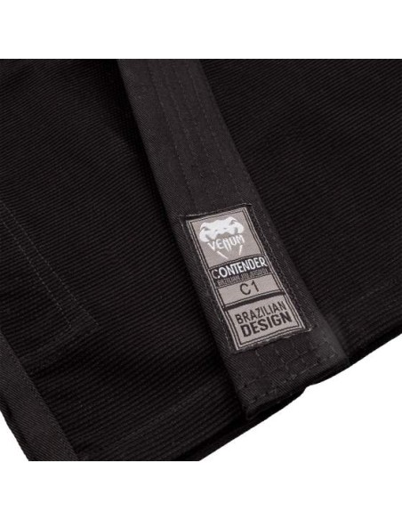 Venum Contender Kids BJJ Gi in black with white belt