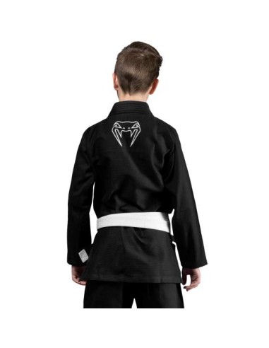Venum Contender Kids BJJ Gi in black with white belt