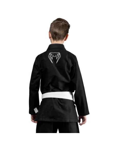 Venum Contender Kids BJJ Gi in black with white belt