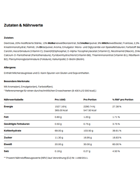 WEIDER® Mega Mass 4000: Buy your shake for muscle building