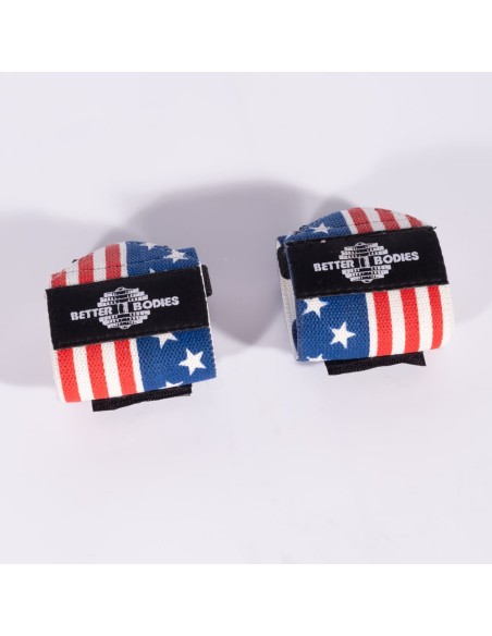 Bandages de poignet Better Bodies USA Flag avec crochet et boucle