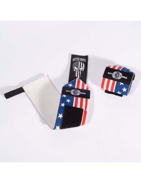 Bandages de poignet Better Bodies USA Flag avec crochet et boucle