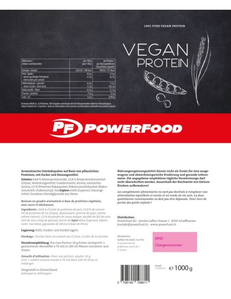 Powerfood One Vegan Protein 1000g