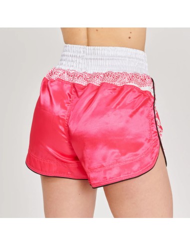 Leone Haka Kick Thaibox Shorts for Women, White and Pink
