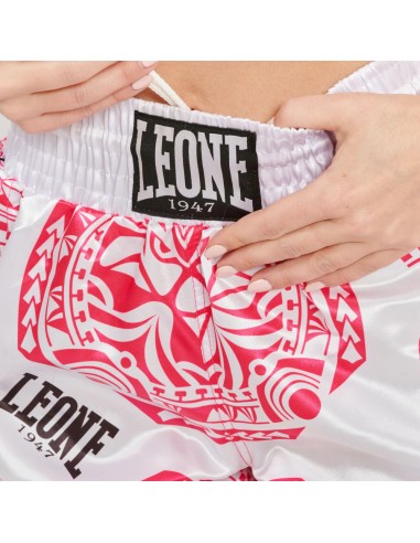 Leone Haka Kick Thaibox Shorts for Women, White and Pink