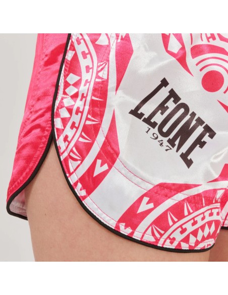 Leone Haka Kick Thaibox Shorts for Women, White and Pink
