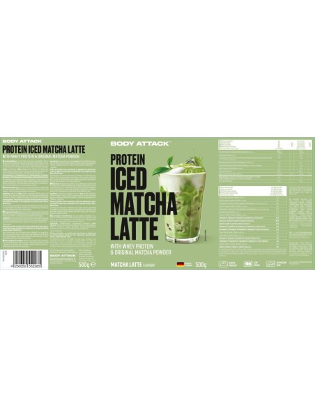 Body Attack Protein Iced Matcha Latte – Shake protéiné rafraîchissant