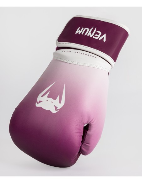 Acquista i guantoni da boxe Venum Iris da donna, color prugna e bianco