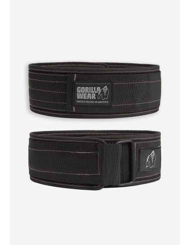 Gorilla Wear 4 Zoll Nylon Gewichthebergürtel Schwarz/Grau