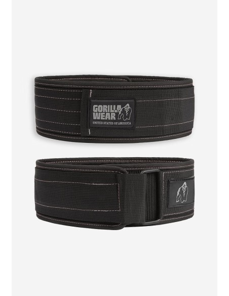 Gorilla Wear 4 Zoll Nylon Gewichthebergürtel Schwarz/Grau