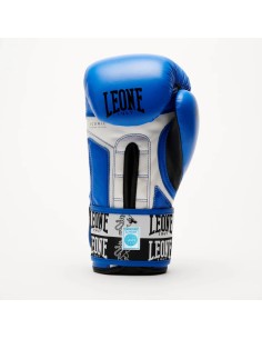 Gants de boxe Leone Iconic WAKO bleus 10 oz pour kickboxing 2