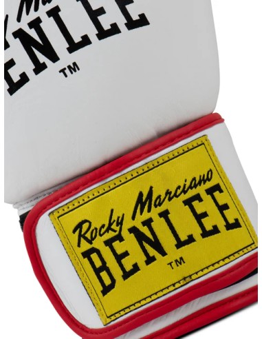 S'entraîner avec style : Gants de boxe en cuir blanc "Draco" de BENLEE