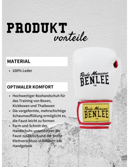 Benlee Boxhandschuhe Draco Leder Weiss