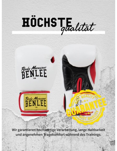 Training in style: White leather boxing glove "Draco" from BENLEE