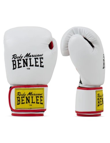 Training in style: White leather boxing glove "Draco" from BENLEE