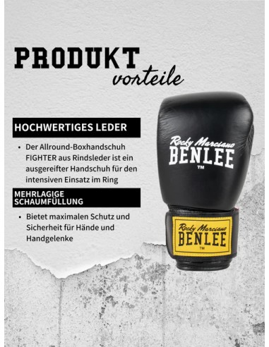Get the Benlee Fighter leather boxing gloves for maximum power!