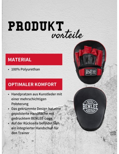 BENLEE Dewey synthetic leather pads: Effective boxing training guaranteed