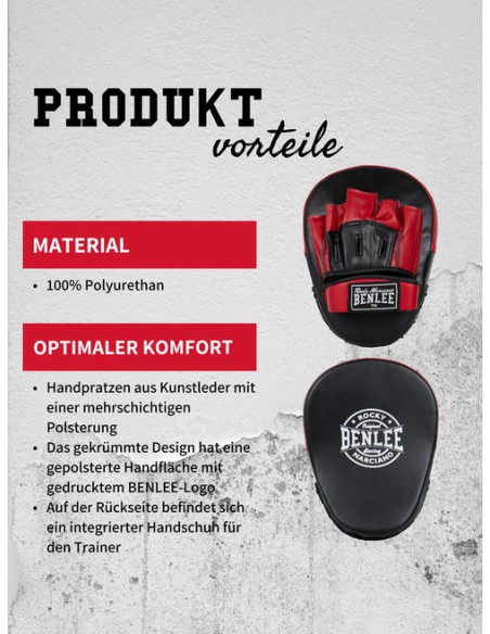 BENLEE Dewey synthetic leather pads: Effective boxing training guaranteed