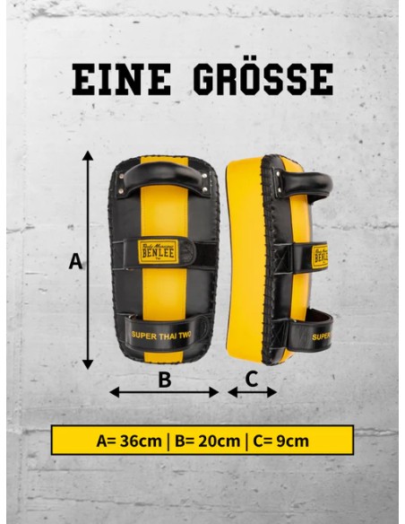 BENLEE leather pads: Curved Thai pads for full training control