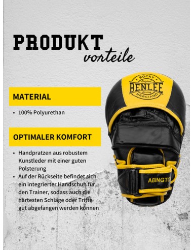 Verbessere deine Schlagkraft mit den Leder Pratzen Abington von Benlee