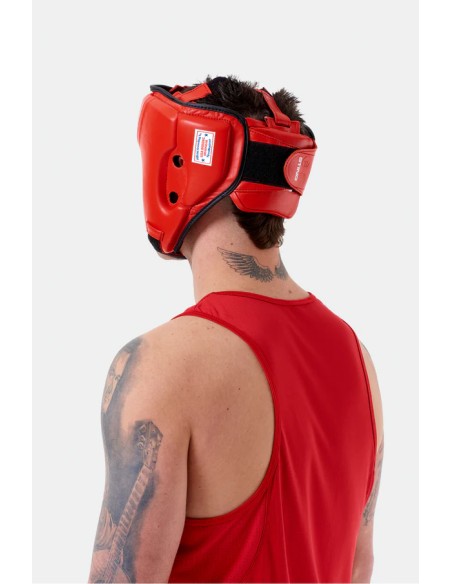 IBA competition head protection from Sting in red