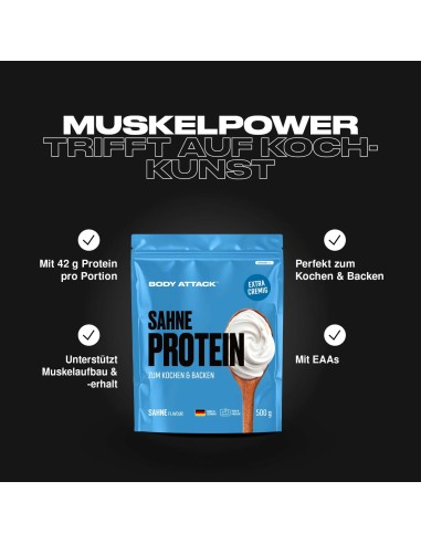 Proteine ​​della panna per cucinare e cuocere al forno di Body Attack