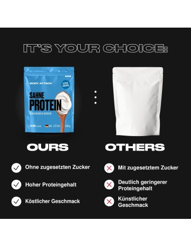 Proteine ​​della panna per cucinare e cuocere al forno di Body Attack