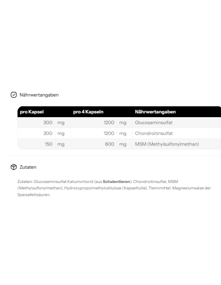 Acheter Glucosamine Chondroïtine + MSM - Weider dans la boutique en ligne suisse