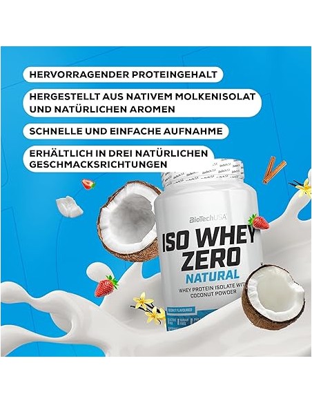 BioTechUSA Iso Whey Zero Natural senza dolcificanti Svizzera