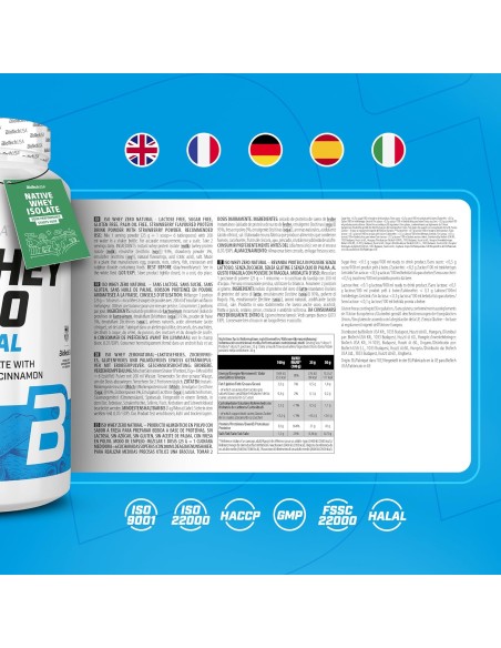 BioTechUSA Iso Whey Zero Natural senza dolcificanti Svizzera