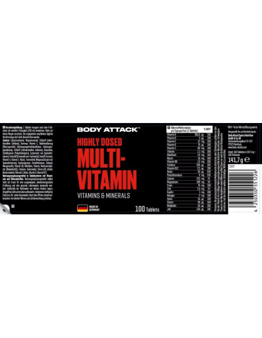 Découvre le pouvoir de Body Attack Multi Vitamines