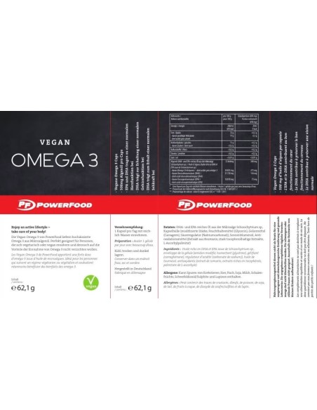 PowerFood One Vegan Omega3 per una vita attiva