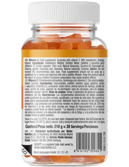 Weider Gommes à la vitamine C 84Stk