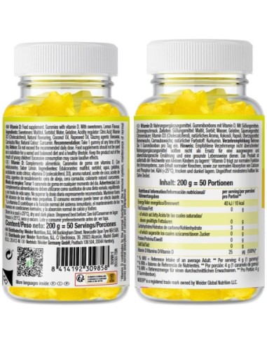 Weider Gummies Vitamine D Suisse | Immunité & Os