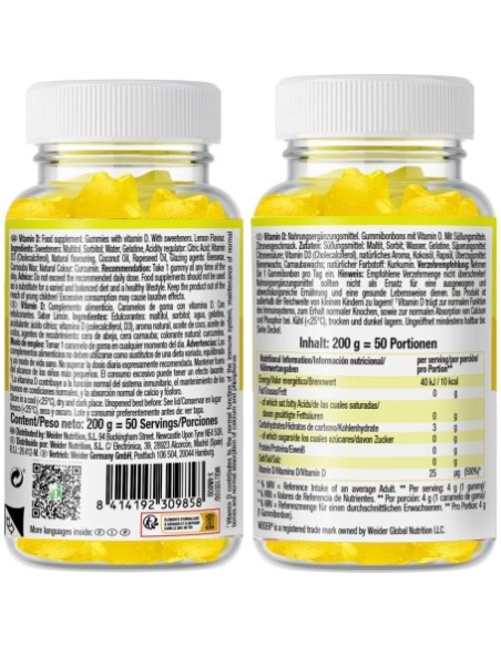 Weider Gummies Vitamine D Suisse | Immunité & Os