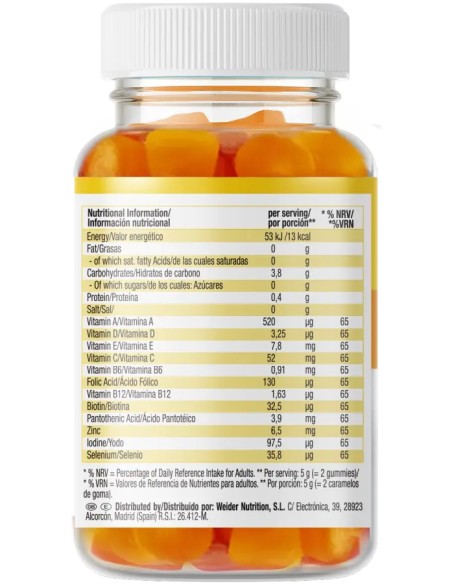 Gommes multivitaminées Weider : Rechargez vos vitamines avec délice