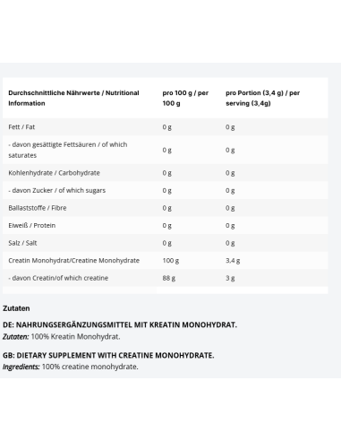INLEAD Creatine Monohydrate 500g | Creatine Powder Switzerland