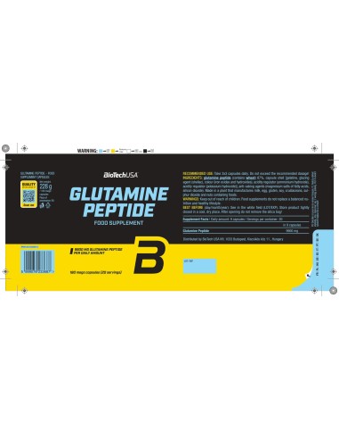 Acheter Glutamine Peptide - Bio Tech USA dans une boutique en ligne suisse