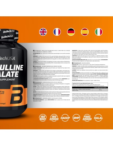 Aumenta la tua resistenza con la Citrullina Malato di Bio Tech USA