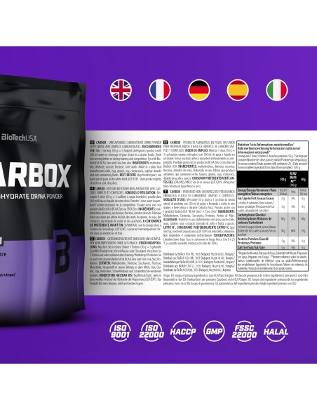 Carbox von BioTech USA: 5 Kohlenhydrate für maximale Fitness-Power! !