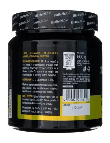 Power-Up with 100% L-Glutamine from BioTech USA