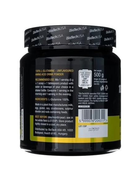 Power-Up with 100% L-Glutamine from BioTech USA