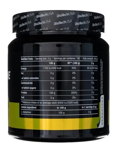 Power-Up avec 100% de L-Glutamine de BioTech USA