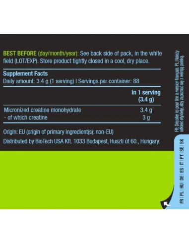 Biotech USA Creatine: Ideal for hard training sessions