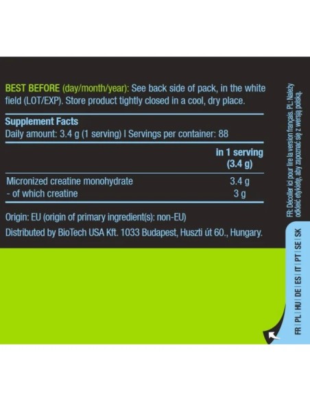 Biotech USA Creatine: Ideal for hard training sessions